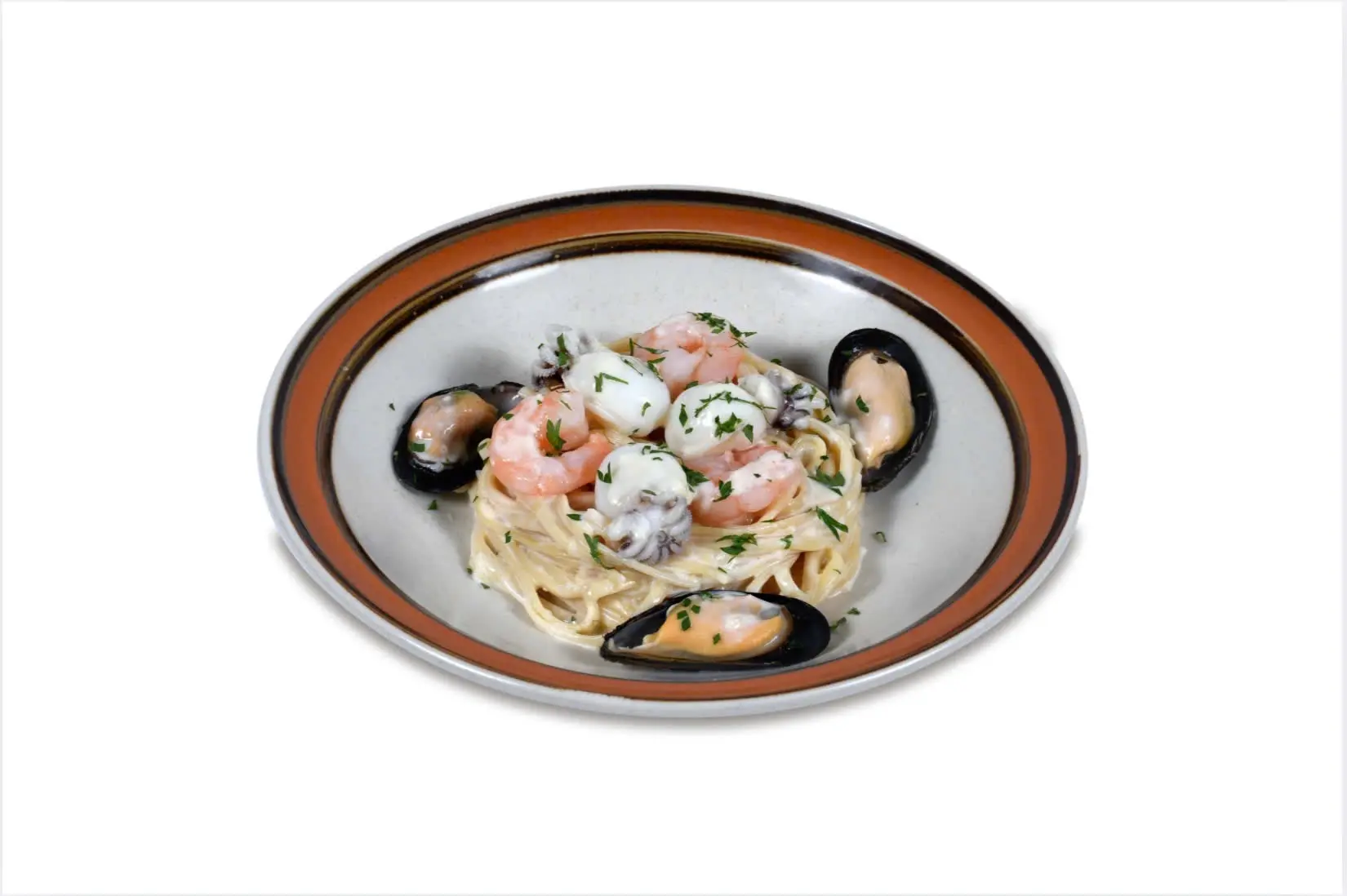 Hình ảnh Mì linguine sốt kem hải sản