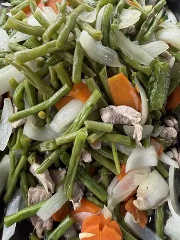 Hình ảnh Đậu que xào thịt
