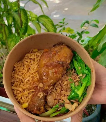 Hình ảnh Combo 2 Mì Gà Mắn Tỏi + Canh Soup+2 Ly Tra Tắc