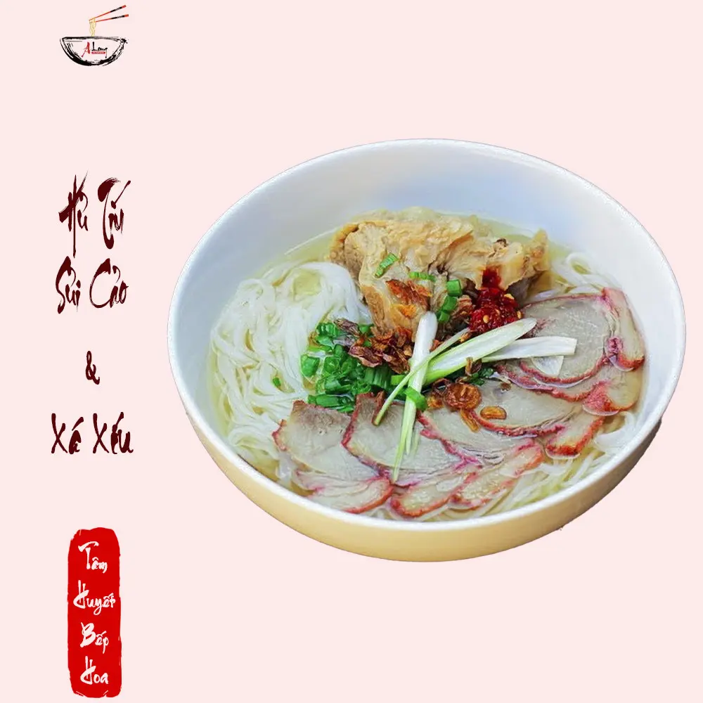 Hình ảnh Hủ Tíu Sủi Cảo + Xá Xíu
