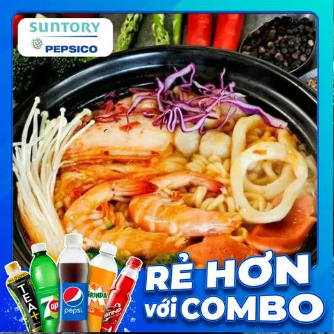 Hình ảnh Combo Mì hải sản + pepsi