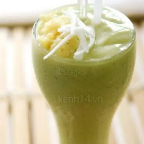 Hình ảnh Sinh tố dưa gang đậu xanh