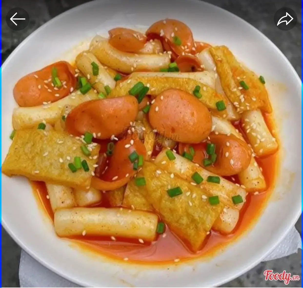 Hình ảnh Tokbokki xúc xích