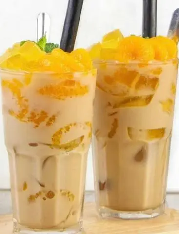Hình ảnh Trà sữa đào dầm