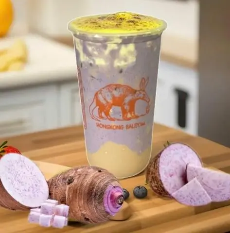 Hình ảnh Trà Sữa Sốt Khoai Môn Nghiền Kem Trứng