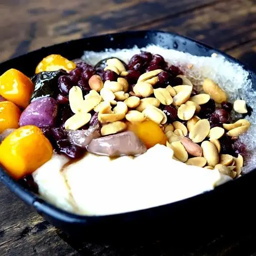 Hình ảnh Tàu hủ đậu đỏ hạnh nhân