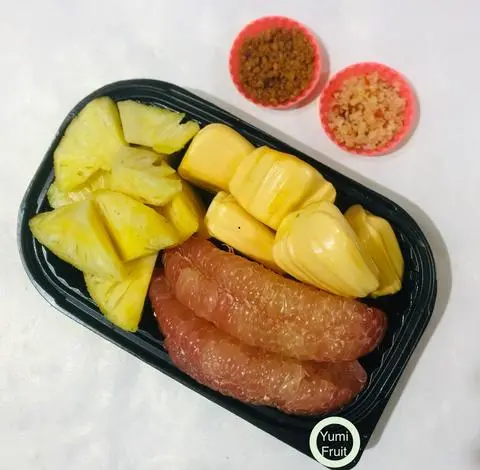 Hình ảnh Hộp mix 3 món: bưởi - mít siêu xóm - thơm