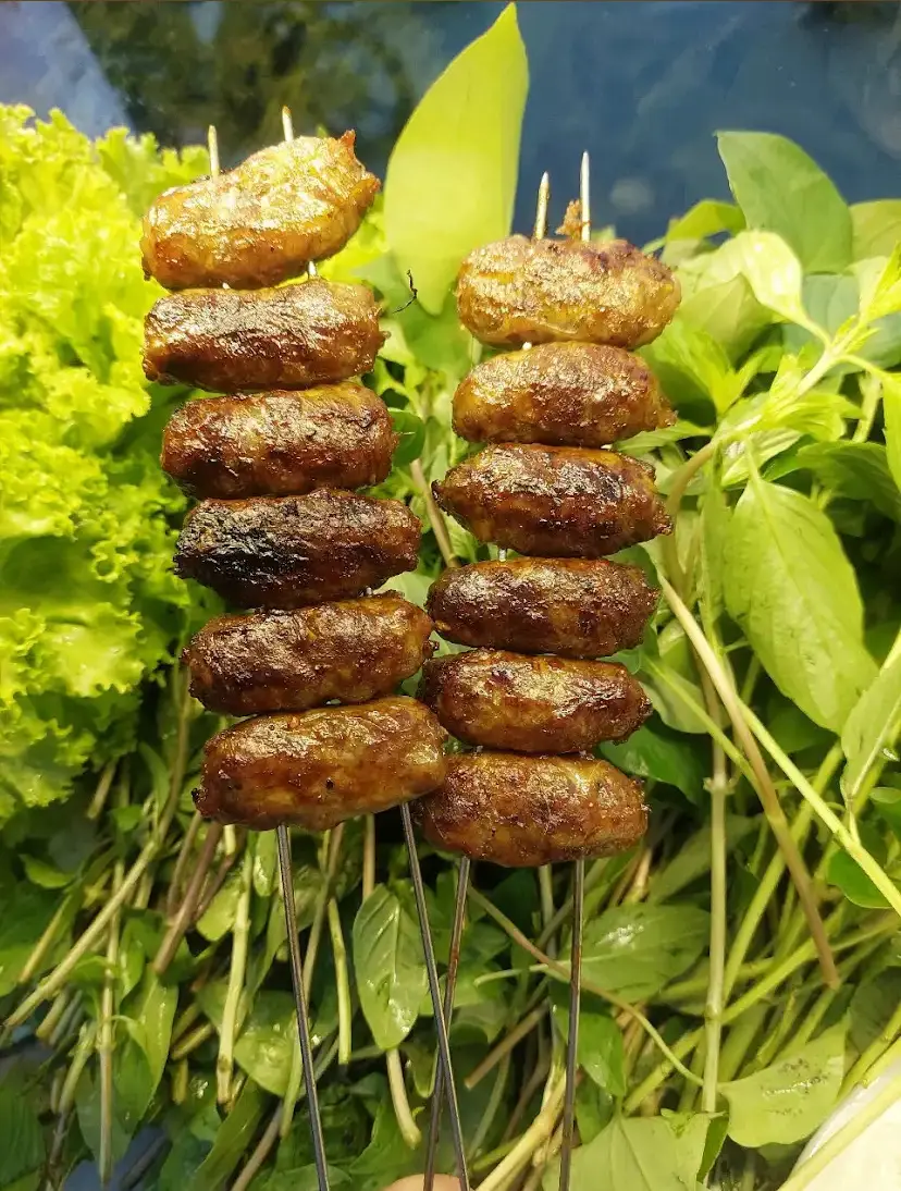 Hình ảnh [Mã giảm 28K] 2 Xâu Bò Mỡ Chài thêm 12 cuốn (Không rau, mắm, báng tráng)