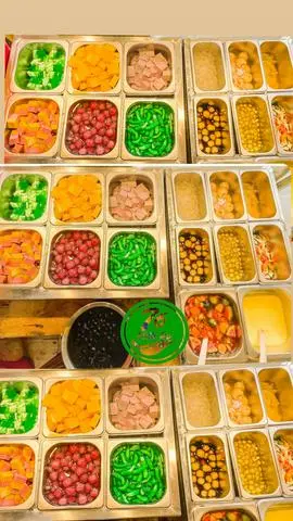 Hình ảnh Hồng trà tắc full topping