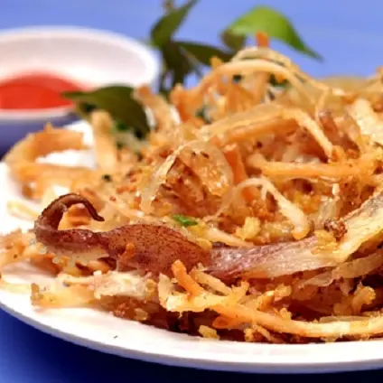 Hình ảnh khô mực xào bơ tỏi 