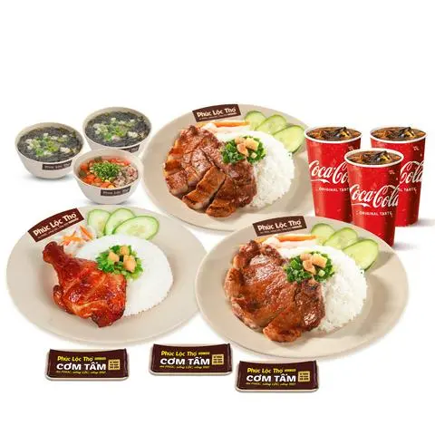 Hình ảnh Combo 3 Người (Cơm Sườn & Cơm Gà Nướng & Cơm Ba Rọi)