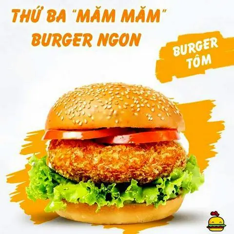 Hình ảnh Hamburger Tôm Sốt Majo