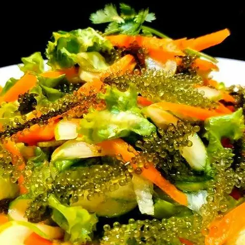 Hình ảnh A1-: Salad rong nho - Sốt mè rang