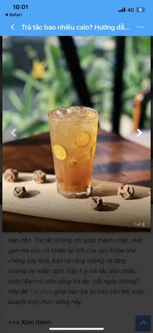 Hình ảnh Hồng trà tắc
