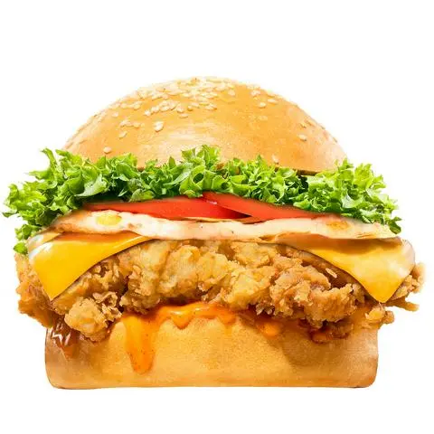 Hình ảnh Burger gà cay thập cẩm