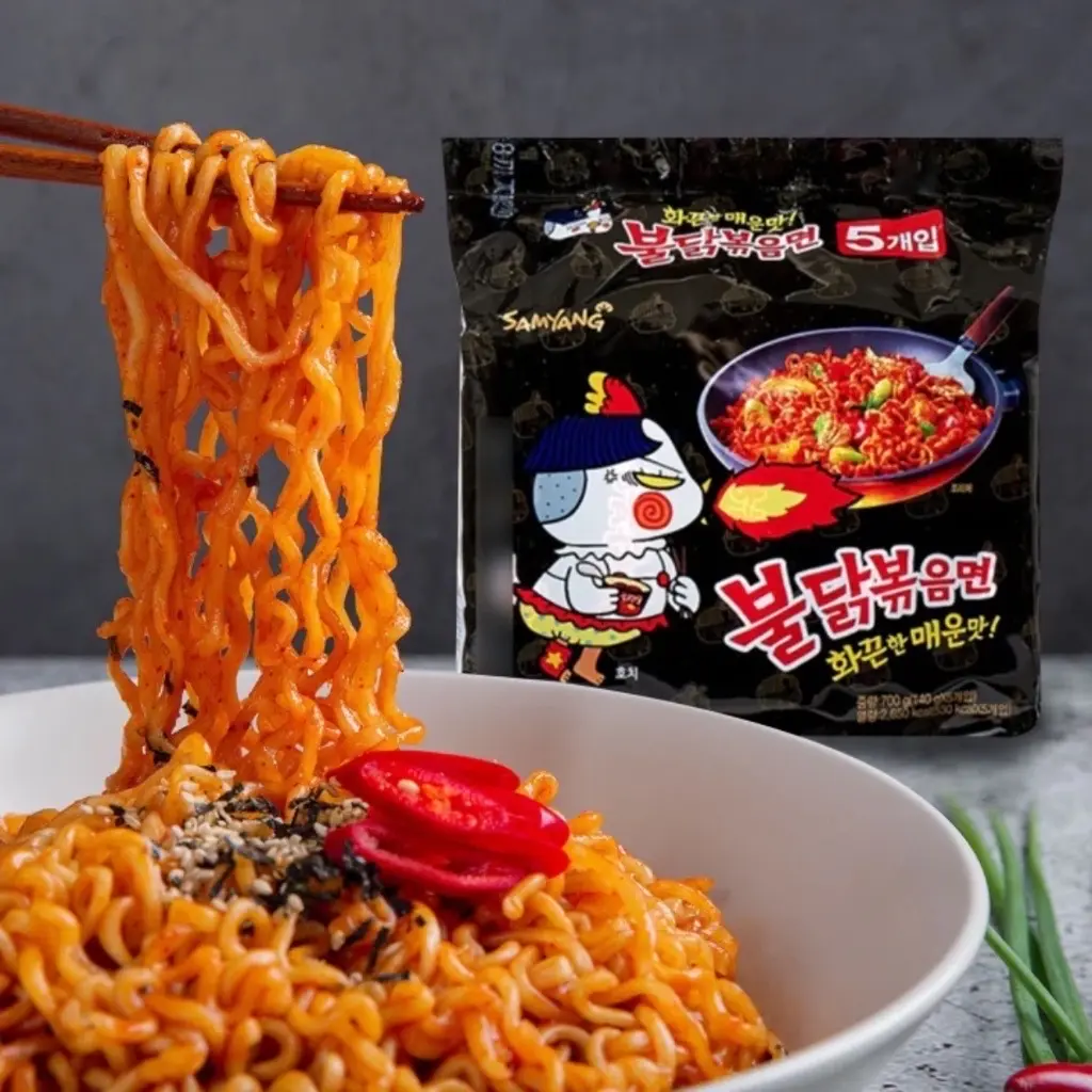 Hình ảnh 1 Lốc Mì Samyang  Cay Truyền Thống( 5 gói)