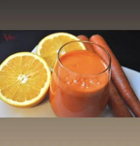 Hình ảnh Cà rốt vắt cam thêm hạt chia Úc ( Ly đại)