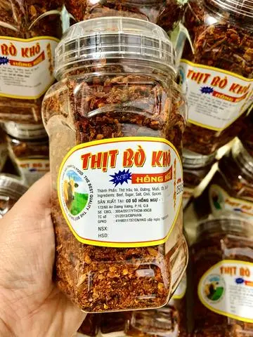 Hình ảnh KHÔ BÒ ỚT NHÍ HỒNG NGỰ 250Gr