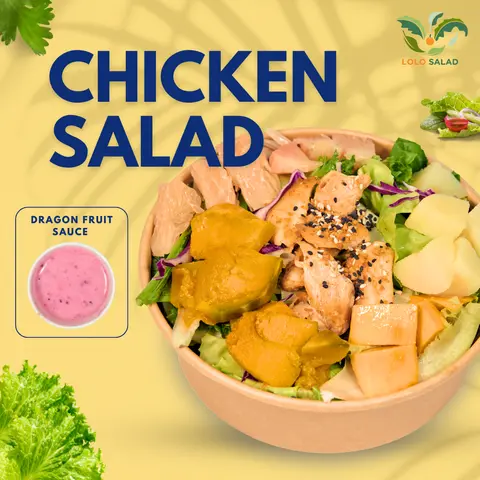 Hình ảnh Chicken salad (salad gà xốt Thanh Long)