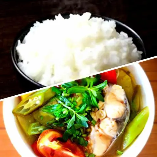 Hình ảnh Combo Cơm Trắng - Canh Chua Cá Hú
