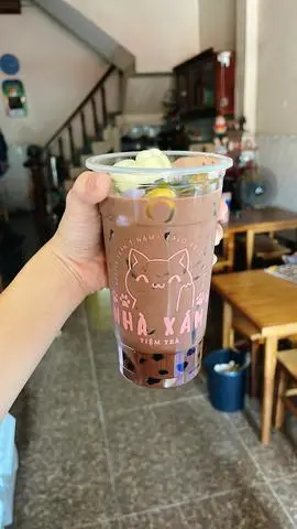 Hình ảnh Trà sữa socola bạc hà full topping