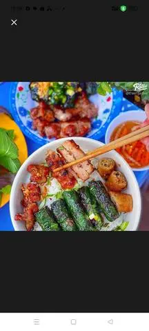 Hình ảnh Bún tá lả ngon kèm mắm nêm