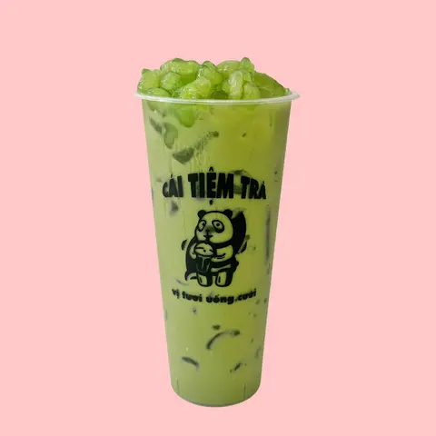 Hình ảnh Trà Sữa Thái Xanh Thạch Củ Năng - L