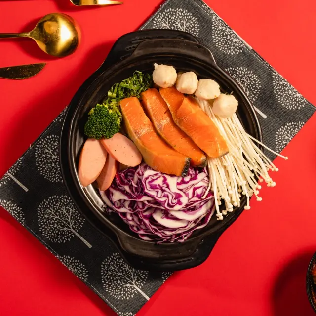 Hình ảnh Mì kim chi cá hồi