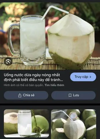 Hình ảnh Nước dừa đá đường mát lạnh
