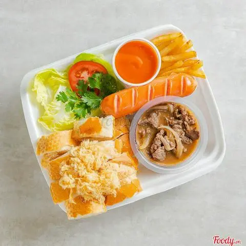 Hình ảnh Bò né xúc xích