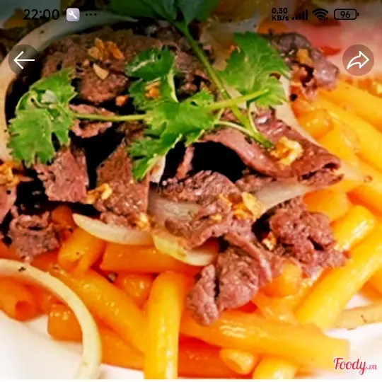 Hình ảnh nui xào bò 
