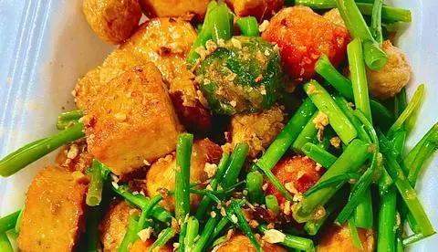 Hình ảnh Combo 1 - Sốt mắm tỏi tóp mỡ rau muống 