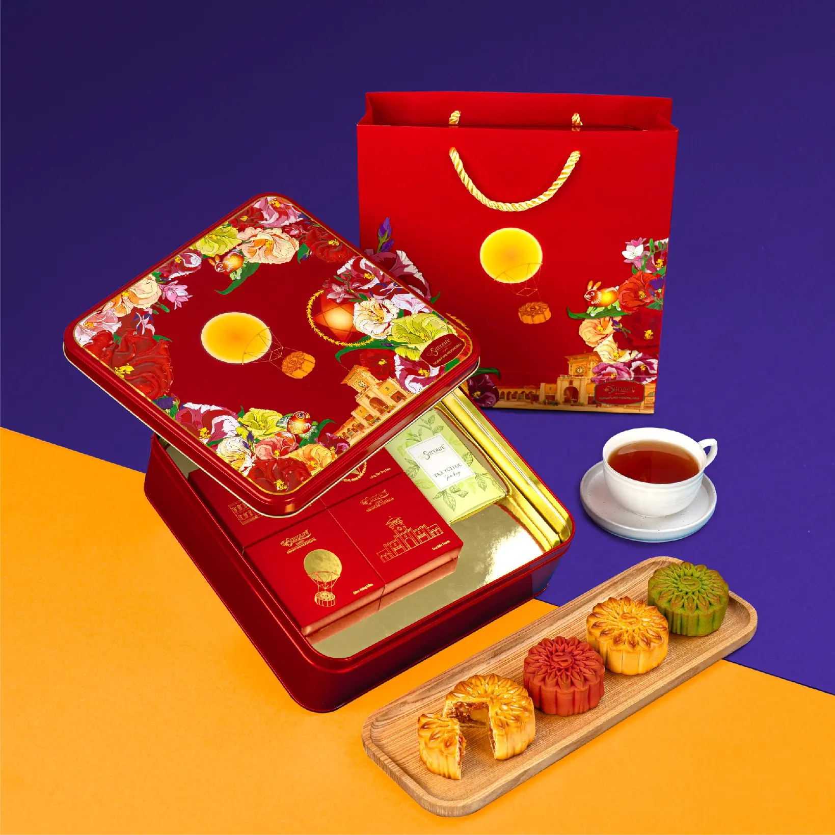 Hình ảnh [Bánh Trung Thu Savouré] COMBO VẠN PHÚC 1 - 4 Bánh 100gr