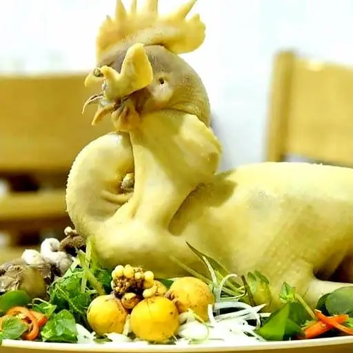 Hình ảnh Gà cúng nguyên con - cháo - gỏi