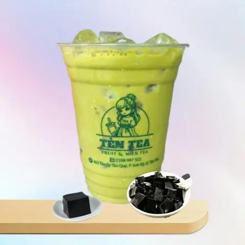 Hình ảnh Trà sữa Thái xanh sương sáo