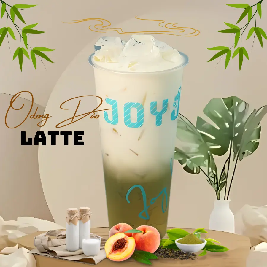 Hình ảnh Trà olong đào latte