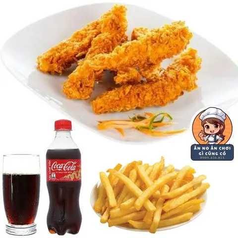 Hình ảnh Combo 5 Miếng Gà Giòn Không Xương + Khoai Tây Chiên + Coca Tẩy Đá