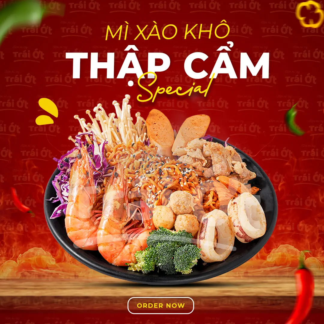 Hình ảnh Mì Xào Cay Khô Thập Cẩm Special