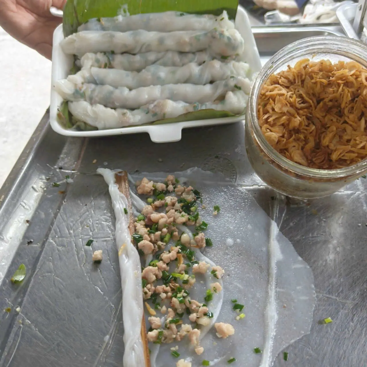 Hình ảnh Bánh cuốn thịt hành phi/hành lá (1kg)