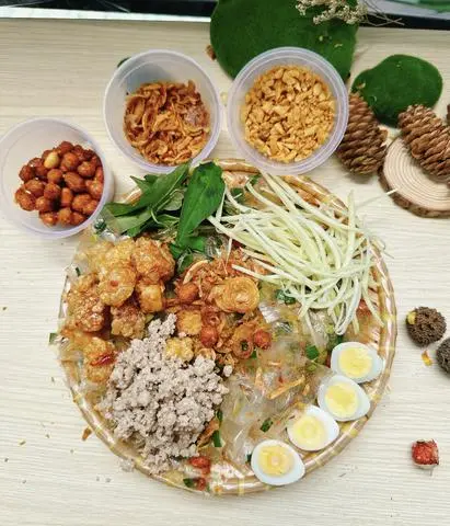 Hình ảnh Bánh Tráng Dẻo Mỡ Hành Thịt Bằm Tóp Mỡ ( trộn sẵn )