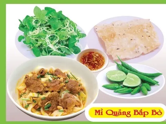 Hình ảnh Mì quảng bắp bò tái