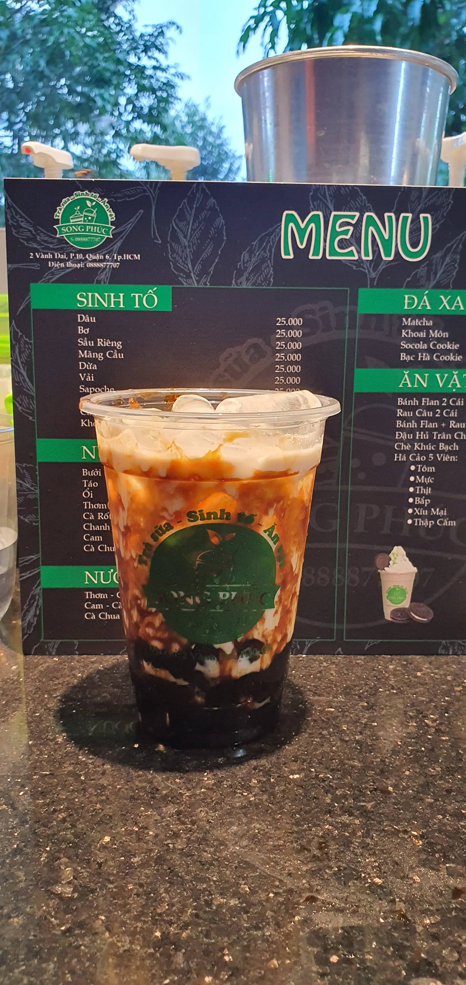Hình ảnh Socola Latte Trân Châu Đường Đen