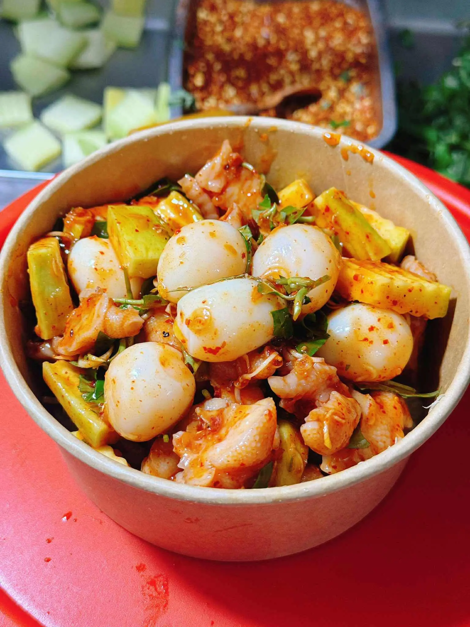 Hình ảnh rút xương mix trứng cút (nhỏ)