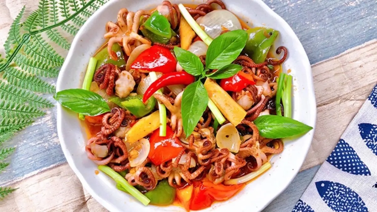 Hình ảnh Bạch tuộc xào sate