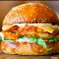 Hình ảnh Hamburger gà + Trứng