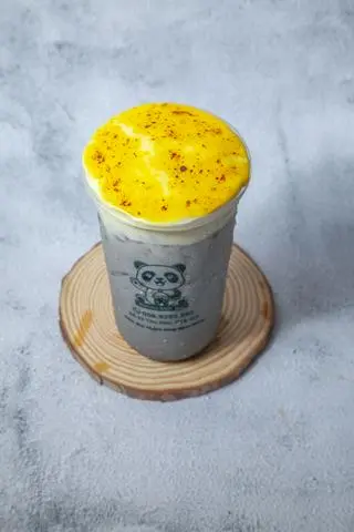 Hình ảnh Trà Sữa Than Tre Kem Trứng Nướng