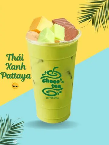 Hình ảnh TRÀ SỮA THÁI XANH PATTAYA PUDDING - SIZE L