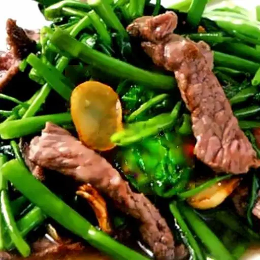 Hình ảnh Rau muống xào bò