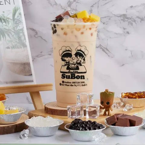 Hình ảnh Trà sữa truyền thống full topping 