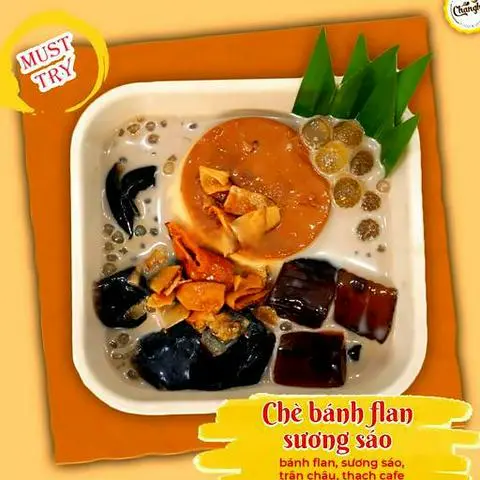 Hình ảnh Chè bánh flan sương sáo